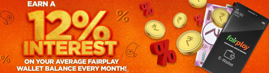 Fairplay bonus: earn 12% interest on your average balance wallet